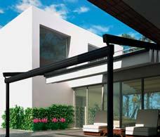 standard as standard - beneath existing pergola Installation options wall installation - on existing wall - niche installation/between 2 walls, up to a width of 450 cm Protective roof 65 100 cm deep