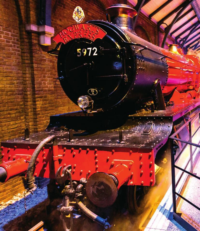 The iconic Hogwarts Express at The Warner Bros.