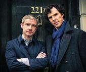 [ ULTIMATE ] From top: A must for sleuthing fans is a stop at The Sherlock Holmes Museum on London s Baker Street; Sherlock s Martin Freeman (left) and Benedict Cumberbatch, who star as Dr Watson and