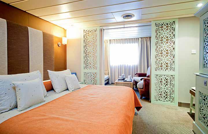 Deluxe Deluxe cabins have either a 5ft queen size bed or 2 single beds (some cabins have parallel twin beds which can be converted to a double bed) whilst a third person can also be accommodated on a