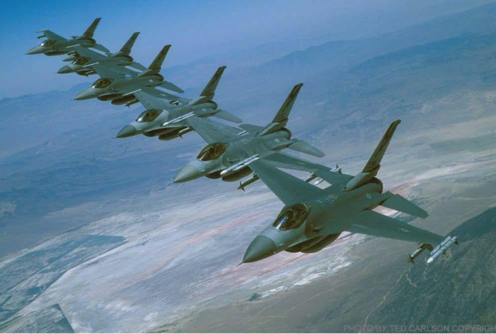Six Fresno ANG Based F-16s over