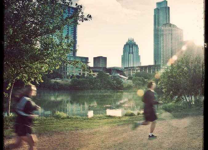 GET OUTSIDE Hike & Bike trail follows the edge of downtown Lady Bird Lake for more than 10 miles Kayak, canoe, paddle board, or ride a water bike on the clear calm waters of Lady Bird Lake, and catch