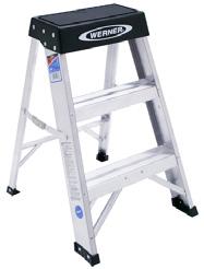 Toll-Free: 1-800-462-4983 Aluminum Step Stool This twin step stool is designed for one or two person jobs with a duty rating of 300 pounds per side.