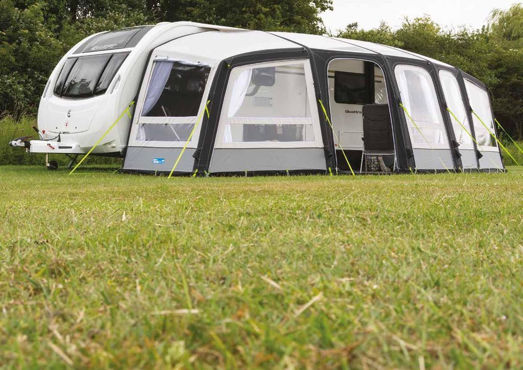 Frontier Pro 400 10 FRONTIER - space and elegance The ultimate inflatable awning and our flagship model freshly updated for the 2018 season.