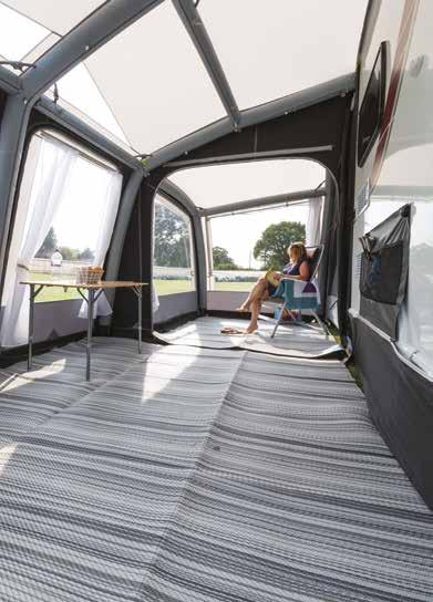 The Plus still allows easy access to side lockers Suitable for caravans with