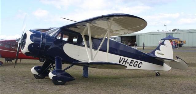 (All photos this page by Tom Fisher) Right: Auster J-5G/A2 VH-WED, owned by Harvey Wallace- Williams