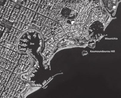 PROCEEDINGS OF THE DANISH INSTITUTE AT ATHENS VOLUME VII Fig. 1. Satellite photograph of the coastal area between Zea and Mounichia Harbours ( Google Earth Pro 2009).