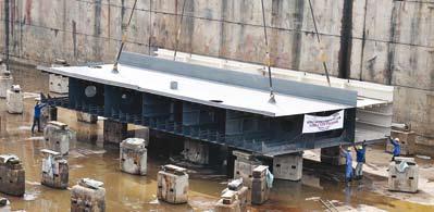 During the ceremony, the first double bottom steel blocks were laid for both projects to signal the
