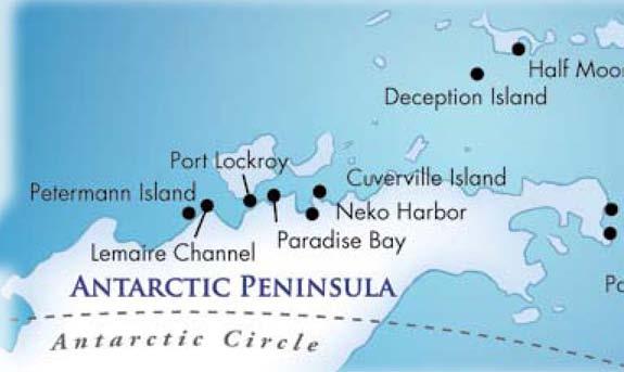 where the cold waters of the Southern Ocean override the warmer waters to the north. Albatross and Cape Petrels are among the birds that accompany the ship on its passage.