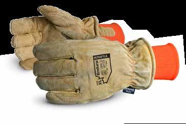 SNOWFORCE #678AFTLK Constructed of durable cowsplit leather protects against scrapes and abrasion Double palm and thumb patch for increased wear M Thinsulate and foam lined Extra long cuff seals in