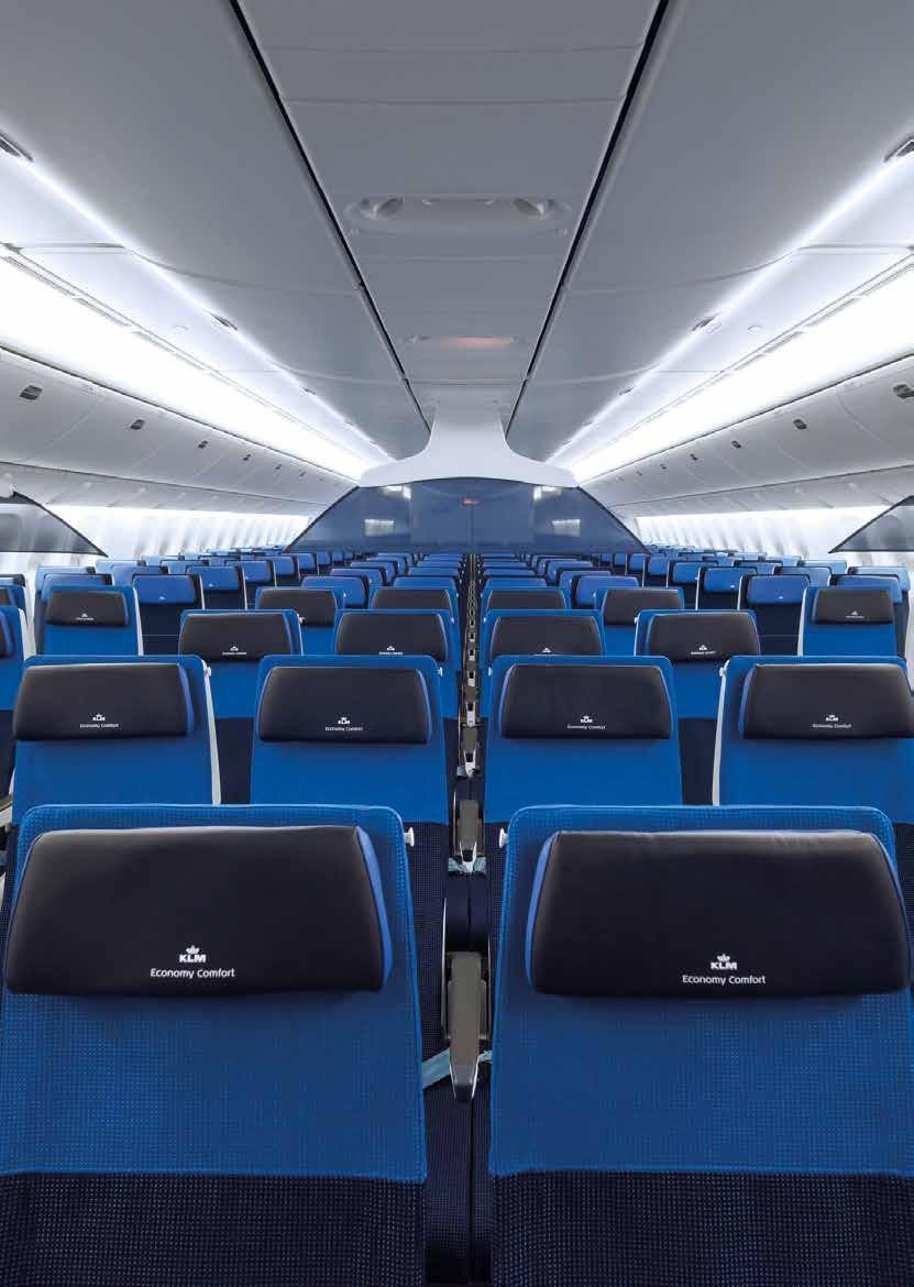 Economy Class, relaxation and pleasure for all KLM s Economy Class on long-haul flights provides comfort and relaxation. Passengers can travel in optimal conditions with an excellent value for money.