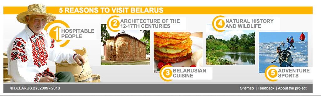 Picture 1. 5 reasons to visit Belarus. Source: http://www.belarus.