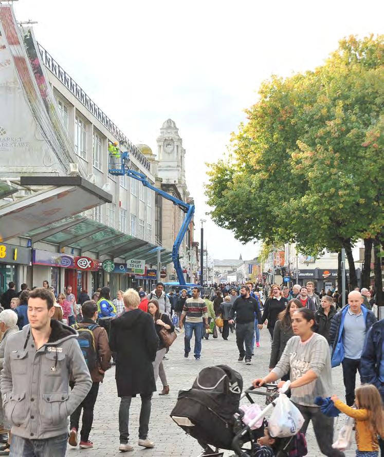 RETAILING IN SWANSEA Swansea City Centre comprises approximately 165 million sq ft of retail accommodation and is considered the dominant centre in the region, ranking 29 of the Promis retail centres