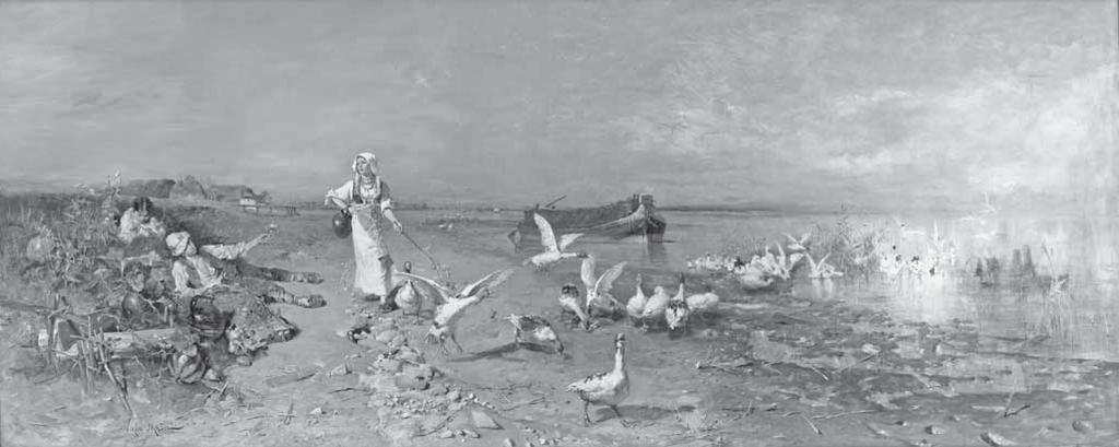 Mašić, Goose-Girl by the Sava River, 1880 N. Mašić, Kokoši, 1881. (foto: G. Vranić) N.