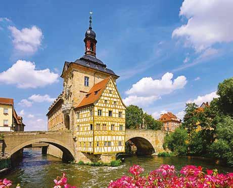 Across Europe by River City Hall building in Bamberg Germany s picturesque Rhine Valley the itinerary Day 1 London/Manchester/ Bristol/Edinburgh to Amsterdam, Netherlands.