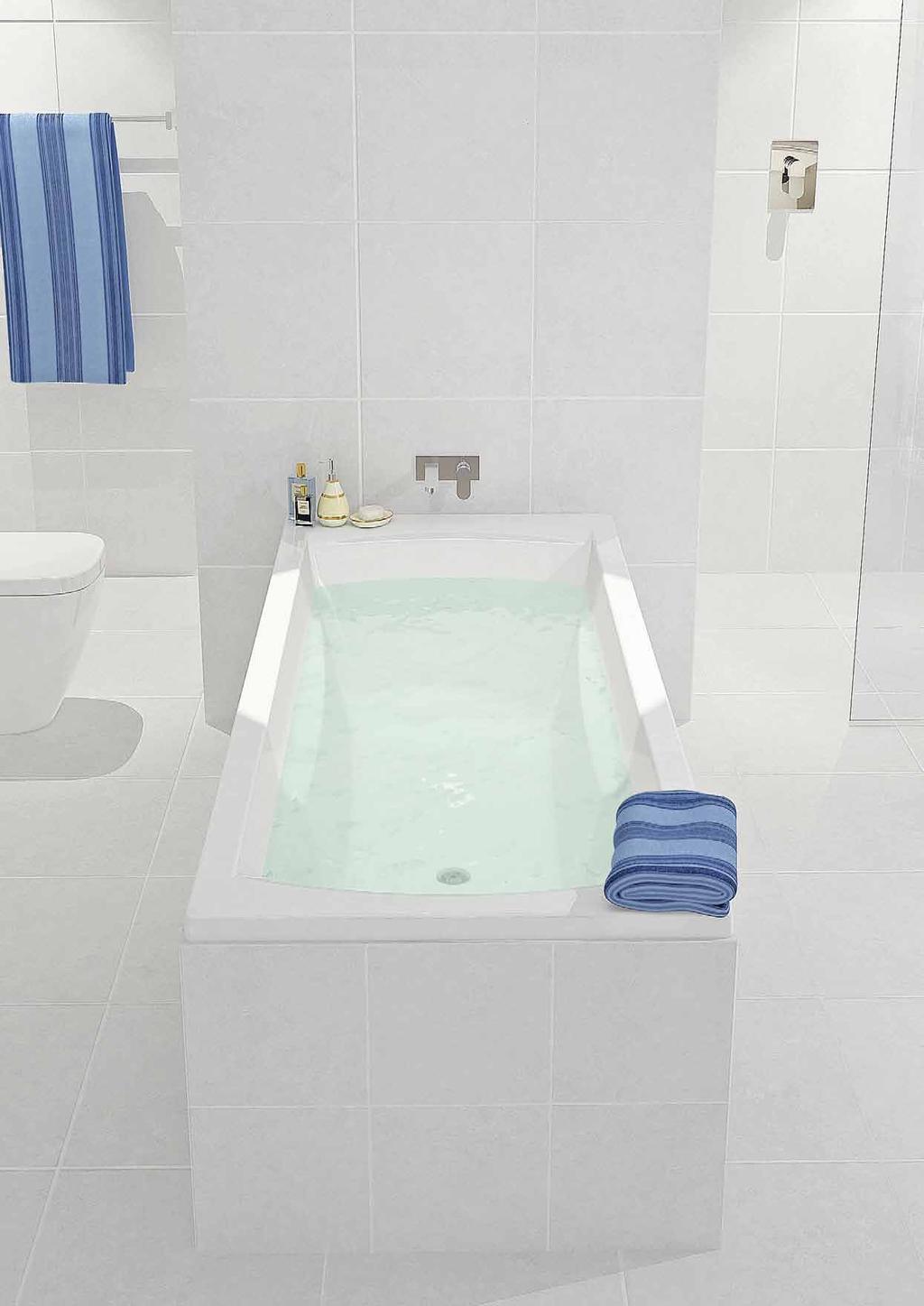 Rectangular Baths Maxton Maxton Island A fresh, simple, contemporary design with integrated armrests for added comfort.