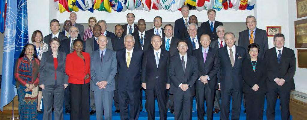 Under the chairmanship of the United Nations Secretary-General, the executive heads meet twice a year to consider policy and management issues impacting organizations of the United Nations System.