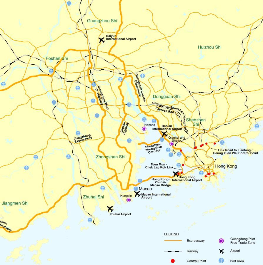 Region have been developed to cater for the increasing interactions between Hong Kong and the Mainland (Figure 1).