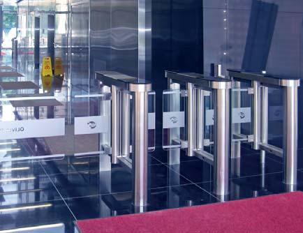 EASYGATE SG is a modern turnstile with a stylish and elegant design, intended to be an easy-to-use