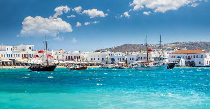 Homeric Wonder SM 11 Days from $1811 -Land Only 3 Nights Athens, 4 Nights Mykonos & 3-Day Cruise (B) Kids cruise FREE Boats anchoring in the Old Harbor, Mykonos DAY 1, FRI ATHENS: Upon arrival in