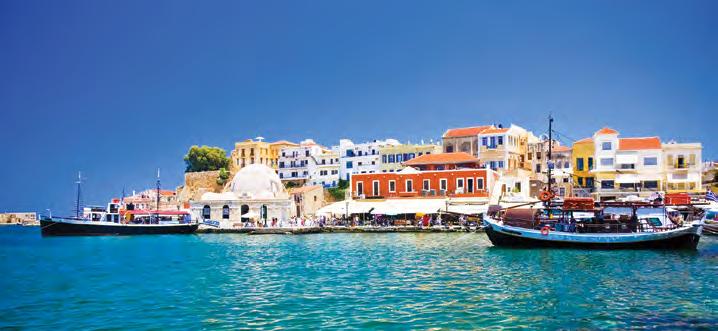 Homeric Islander (B) 10 Days from $1661-Land Only 2 Nights Athens, 4 Nights Crete, 3 Nights Santorini Greek Island Hopping Old Harbor of Chania, Crete Crete s warm clear sea and endless beaches offer