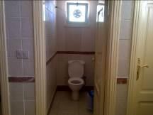 The toilet walls (removable) would need to be adapted to allow wider access (currently 58cm with entry to the toilets of 72cm) Playing area: approximately the same as