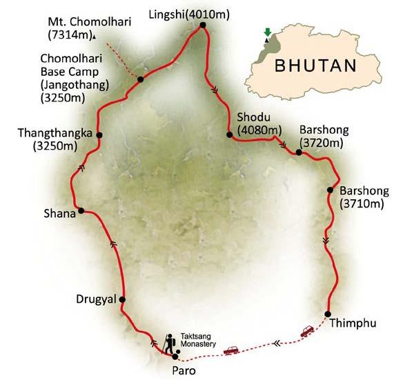 #15 Chomolhari Trek, Bhutan Why walk the Chomolhari Trek: Visiting Bhutan is an experience in itself the clothes, the dzongs, the phallic symbols but trekking through the mountains, past some of the