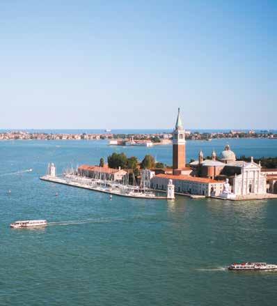 5-hour walking tour of Venice including a 30-minute Gondola ride along Canal Grande and the inner canals of Venice. Afternoon at leisure. Overnight.
