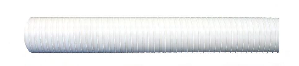 PETROLEUM & GAS REINFORCEMENT: Rigid PVC helix. INNER TUBE: White PVC Nitrile blend. COVER: White PVC Nitrile blend. BRANDING: Black Lettering.