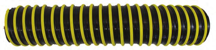Black/Clear Hose A medium duty flexible PVC suction/ discharge hose reinforced with a black PVC spiral. Suitable for primary, secondary, and tertiary lines on Airseeder Machines.