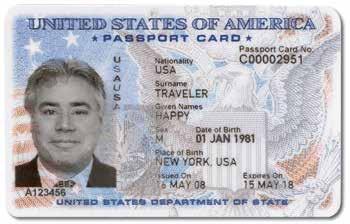 U.S. Passport Card The U.S. Department of State began producing the passport card in July 2008.