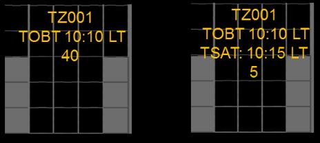 Besides the flight number, TOBT will be displayed 40 minutes prior to departure (timings are in local time).