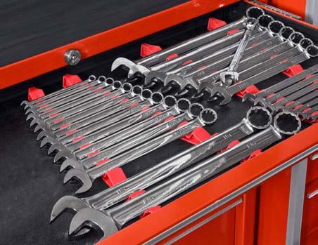 No-slip Low Profile Wrench Rails Shake your box all you like, these no-slip rails won t move an inch! Perfect fit for all drawers, even the most shallow.