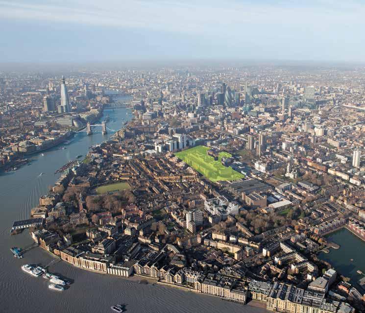 London Dock Aerial View London Dock Historic Timeline In March 2014, the London Borough of Tower Hamlets granted St George planning permission to transform