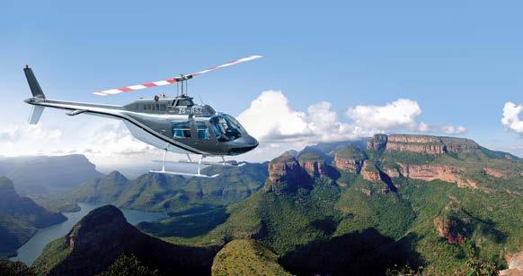 ACTIVITIES IN THE AREA Helicopter Flights Swoop over deep mysterious gorges, meandering rivers and lush valleys bursting with vegetation and colour.