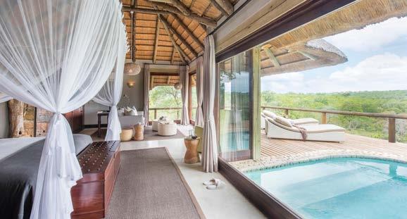 glass-fronted, air-conditioned suites, each with private plunge pool and spectacular