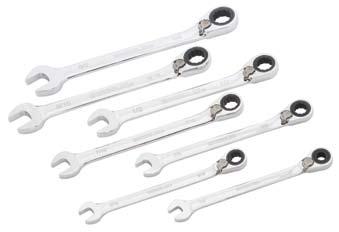 0354-01 55501 7-Piece Combination Ratcheting Wrench Set: Contains - Sizes 1/4", 5/16", 3/8", 7/16", 1/2", 9/16" & 5/8" 1.25 lbs. (.