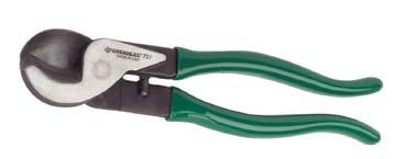 Made of heavy-duty forged steel. Precision ground, shear action, curved cutting blades.