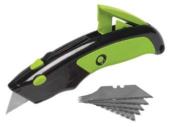Retractable three-position blade for safety and convenience.