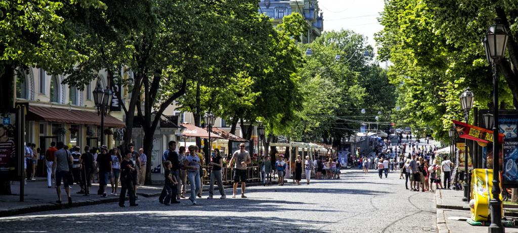 Odessa Deribasovskaya Deribasovskaya street is one of the central streets of Odessa, is one of the main Odessa attractions There