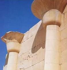 Djoser s columns are not freestanding, as are most