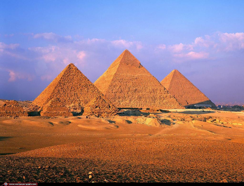 Great Pyramids, c. 2500 B.C.E, Giza, Egypt, Old Kingdom CONTEXT : Monuments to dead pharaohs that cost a lot of money. FORM/COMPOSITION :Each pyramid had an enjoining mortuary temple.