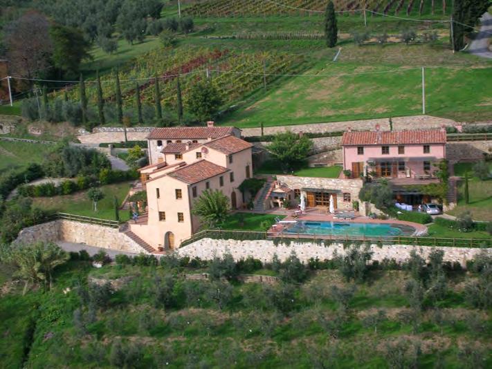 About the Tuscan Hillside Estate Literally meaning small village, Il Borghino offers a secluded setting in a hill top position with magnificent views overlooking forests, vineyards, olive groves and
