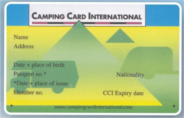 CAMPING CARD INTERNATIONAL (CCI) International Passport to freedom and quality Membership of a big family The Camping Card International (CCI) is a discount card that achieves discounts at 1500