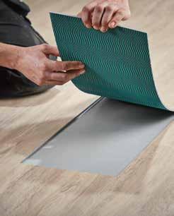 PATENTED CLICK-LOCKING SYSTEM NO NEED FOR ADHESIVE LAY OVER MOST EXISTING HARD FLOORS REDUCES IMPACT NOISE TRANSFER BY 19dB Realistic wood and