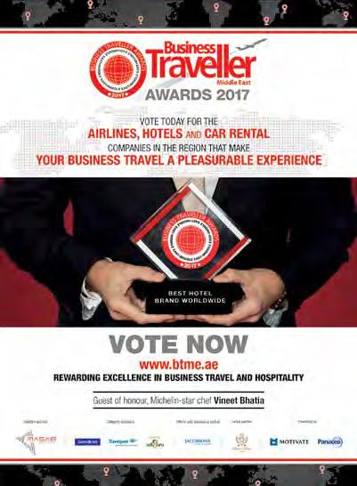 MARKETING PRINT AD The Vote Now advert was placed in: Business Traveller Middle East February 2017 March 2017 Campaign Issue #205 February 5, 2017 Issue # 206 February 19, 2017 Issue #207 March 5,
