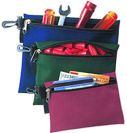 Three zippered bags that clip on to pouches, belts, etc. Incredible utility and Value!