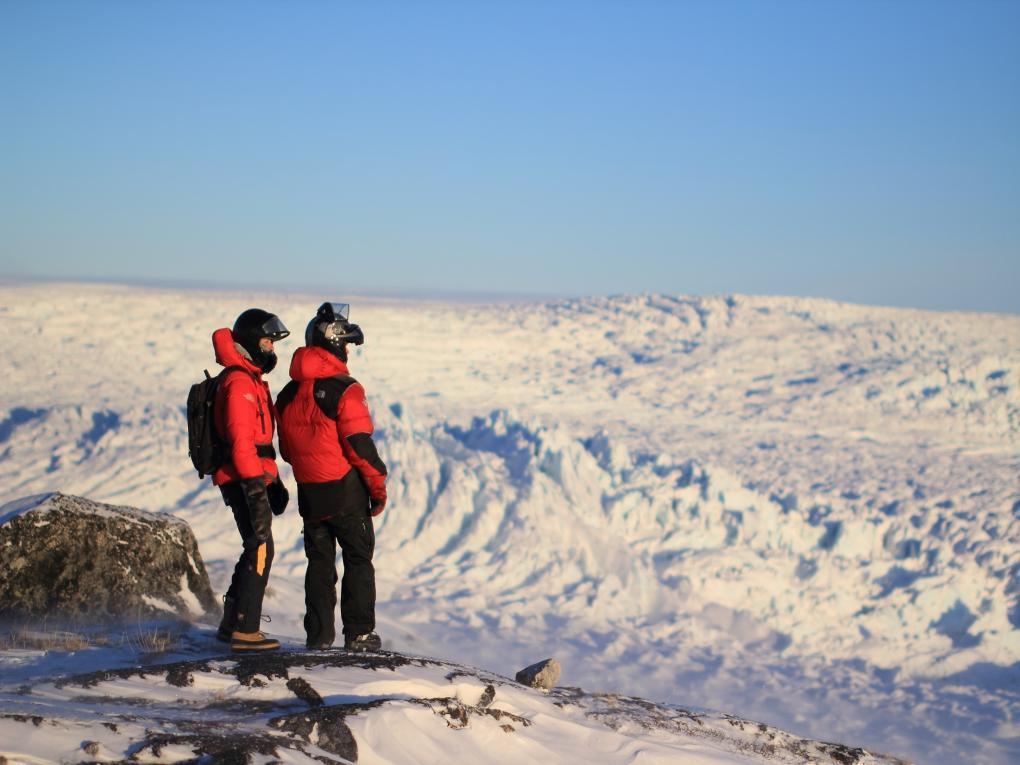 Be astonished by the amazing views of the Kangia and the Ice Cap.