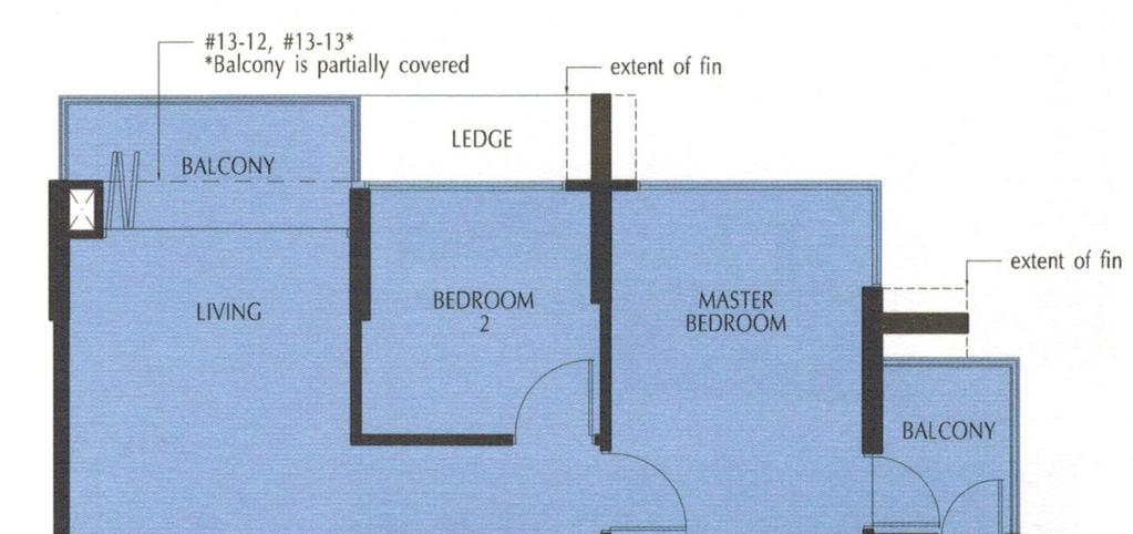 3 bedroom Type C1 91 sq.m. ( 980 Sq.ft.