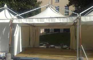 0 volts, 300 watts, 2 spot lights and wires. 2. OUTDOOR GAZEBO TYPE A (unfurnished) - Cost: 2,500 + VAT 21%.